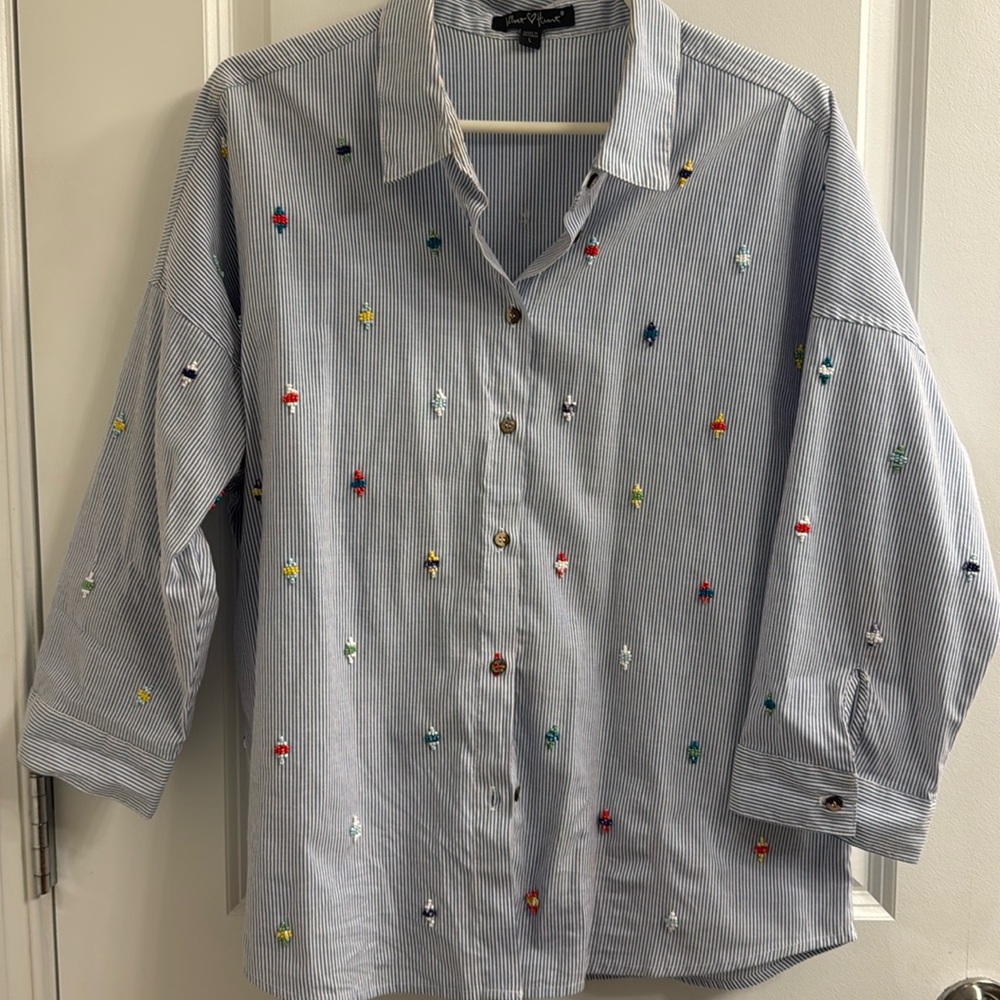 Beaded Button Down